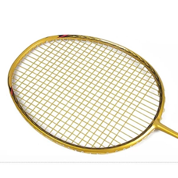 Professionell Carbon 5U badmintonracketväska med snöre Offensiv typ racket Raquette Ultralätt grepp Padel Raqueta Strung 5u Gold