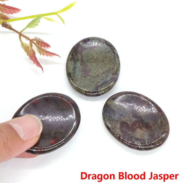 Orosten Konkav Oval Form Naturlig pärla Ametist Energi Kristall Healing Fick Meditation Fingermassage För Hälsa Partihandel Dragon Blood Jasper 5 pcs