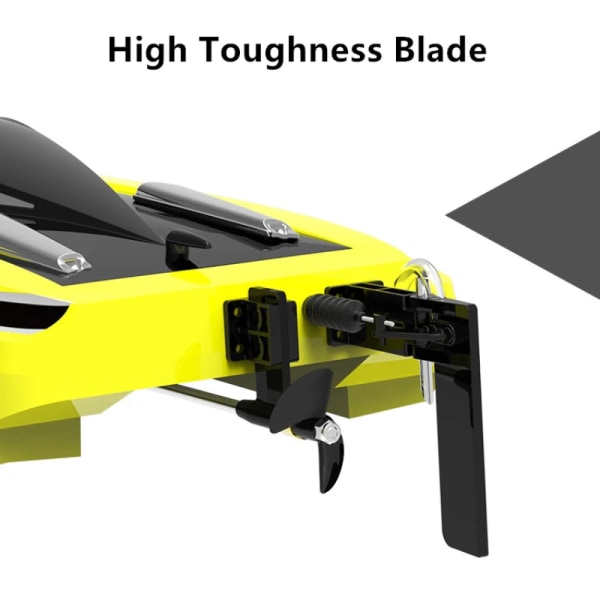 70 km/h höghastighets RC motorbåt Borstlös motor Låg power och över avstånd Prompt Kantring Återställ med kylanordning Barnbåtleksak Yellow 1 Battery