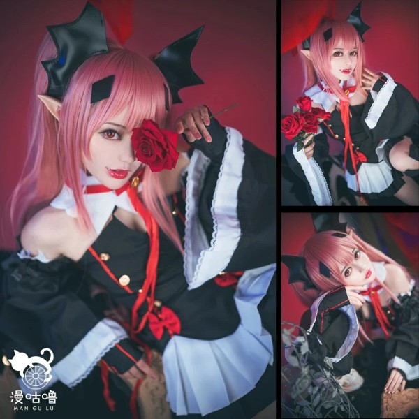 Anime Seraph Of The End Owari no Seraph Krul Tepes Uniform Cosplay Costume wigcosplay anime Halloween Costume Brown M