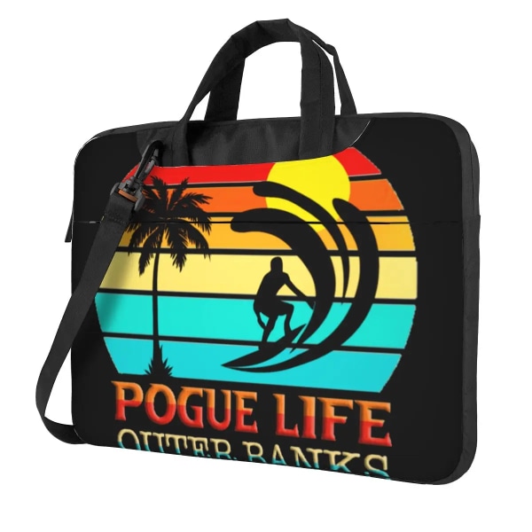 Pogue Life Outer Banks Laptopväska Case Beach Sunset Surfing 13 14 15 Notebook-väska Skyddande rolig case As Picture 14inch