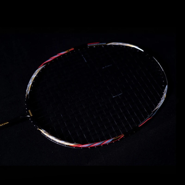 100% Full Carbon Fiber Lättaste 10U 53G Badmintonracket Strung 22-30LBS G5 Professionell racketsport med väskor för vuxna Black