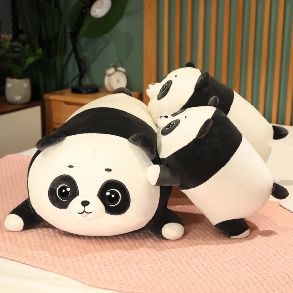 Söt Panda Plysch Toy Gosedjur Mjuk Plysch Panda Lång Sovkudde Kudde Docka Leksaker för barn Flickor Födelsedagspresent Deco 40cm panda