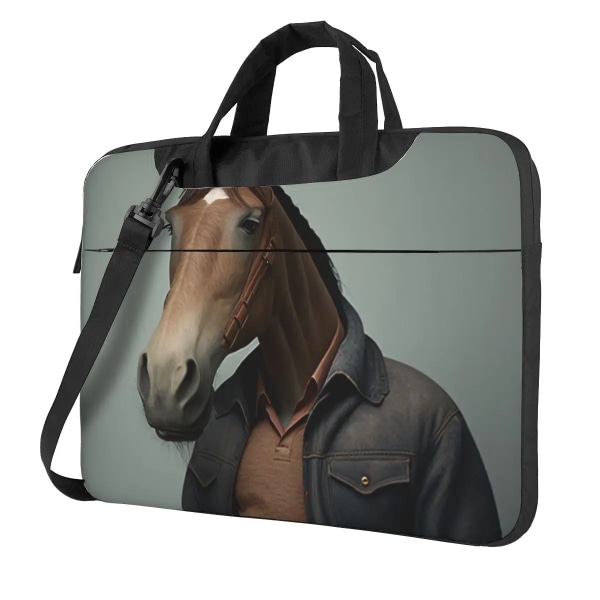 Häst Laptopväska Fantastiska porträtt Vackra kläder för Macbook Air Pro Lenovo Travelmate Notebook- case 13 14 15 15,6 Etui As Picture 14inch