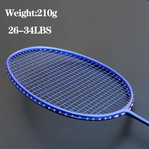 Professional Plus Väg 120g/150g/180g/210g Training Carbon Badmintonracket Strungväskor Sportracket Padel Z Force Racket Blue 210g max 34lbs