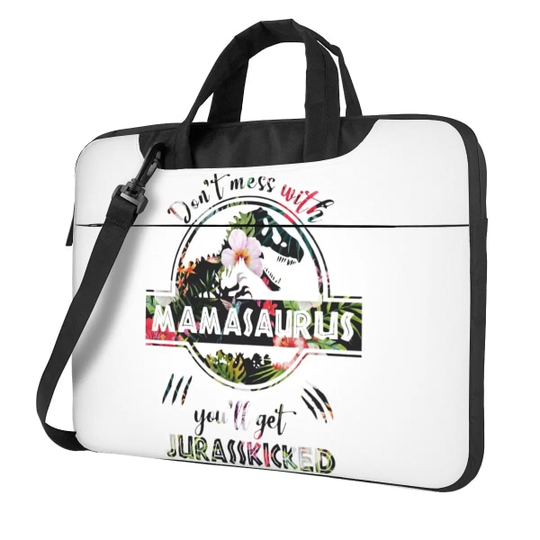 Mamasaurus - Jurasskicked Pullover Laptopväska dinosaur Travelmate För Macbook Air Pro HP Huawei Case 13 14 15 15.6 Snygg påse 4 15.6-inch