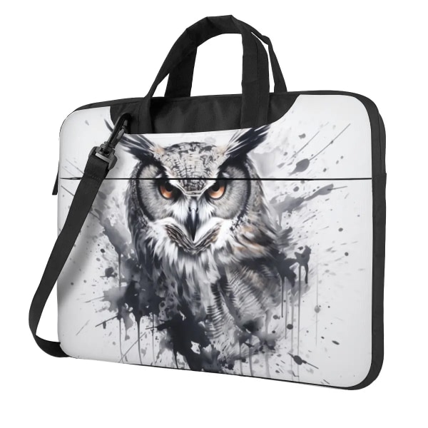 Owl Laptopväska Ink Drawing Hyper Artistic För Macbook Air Pro Acer Dell 13 14 15 15,6 Sleeve Case Vintage Waterproof Pouch As Picture 15.6inch