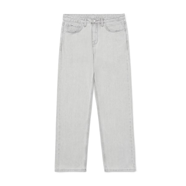 2023 Höst Vinter Nya Lösa Raka 13 Oz jeans Herr Tvättade Vintage Högkvalitets jeansbyxor Plus Size Märkeskläder Wash White Grey 31 REC 68-72.5KG
