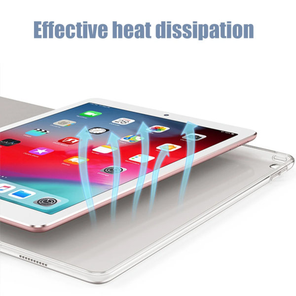 För iPad Air Mini Pro 1 2 3 4 5 6 7 8 9 10 9.7 10.5 11 5. 6. 7. 8. 9. Case Slim Wake Smart Cover PU Läder Tri-fold Coque iPad 10th 10.9 Silk Rose Red