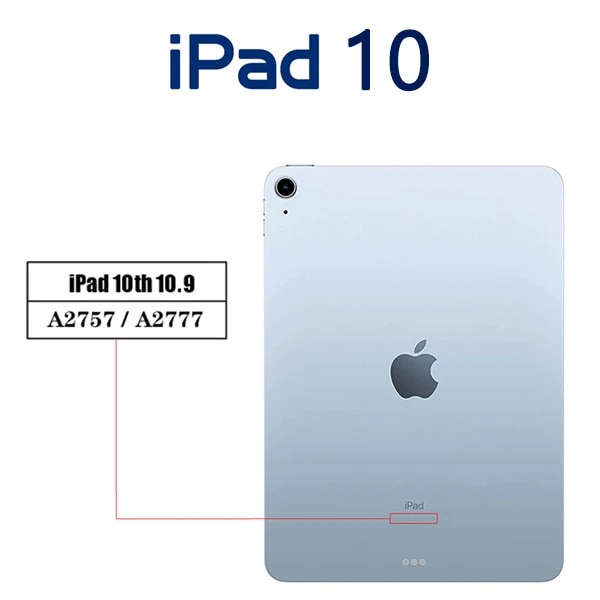 Case för Apple iPad Mini 2 3 4 5 6 7.9 9.7 10.2 2:e 3:e 4:e 5:e 6:e 7:e 8:e 9:e 10:e generationens mjuka silikonsvarta skal iPad 10