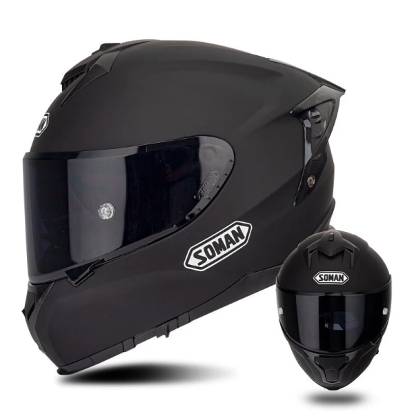 ECE DOT-godkänd Casco Motorcykelhjälmar Helansiktshjälm Dual Lens Capacete Moto Scooter Ridning Färgglatt visir för män kvinnor F3702MB XL