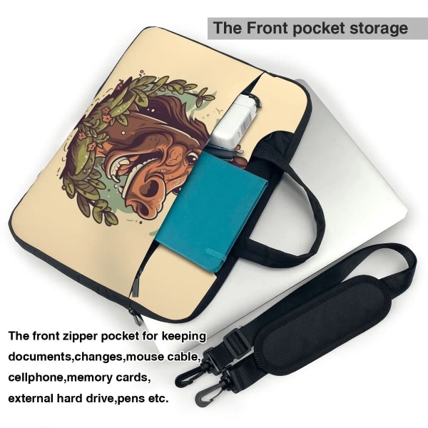Häst Laptopväska Tecknad Naturstil För Macbook Air Pro Xiaomi Asus 13 14 15 15.6 Case Kawaii Waterproof Pouch As Picture 13inch