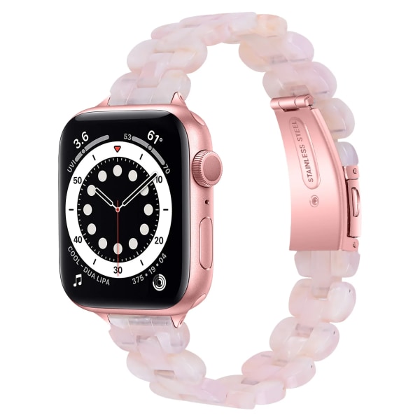 Hartsrem för Apple Watch Ultra 49 mm 8 7 45 mm 41 mm Mode lättviktsarmband för kvinnor för Iwatch 6 5 4 3 SE 44 mm 42 mm 40 mm Color 3 For 38mm 40mm 41mm