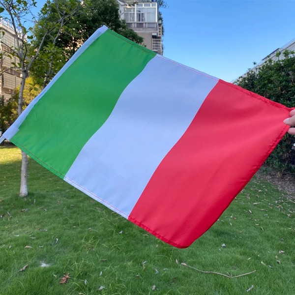 Anpassad Italien bilflagga banner 30*45cm italiensk bilflagga för firande 20pcs