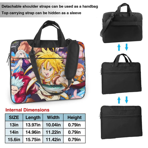 The Seven Deadly Sins Laptopväska Anime För Macbook Air Pro Acer Dell Case Resor Stötsäker 13 14 15 15,6 Fodral 2 13"