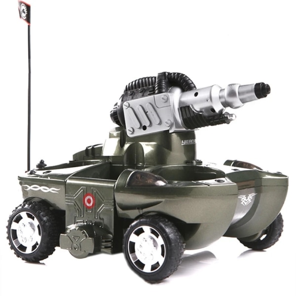 Bilbåtstank 3-i-1 Amfibie RC Battle Tank Dual Mode Switch Shooting Vattenintegrerad botten Vattentät elektrisk RC-leksak för barn Target Tank