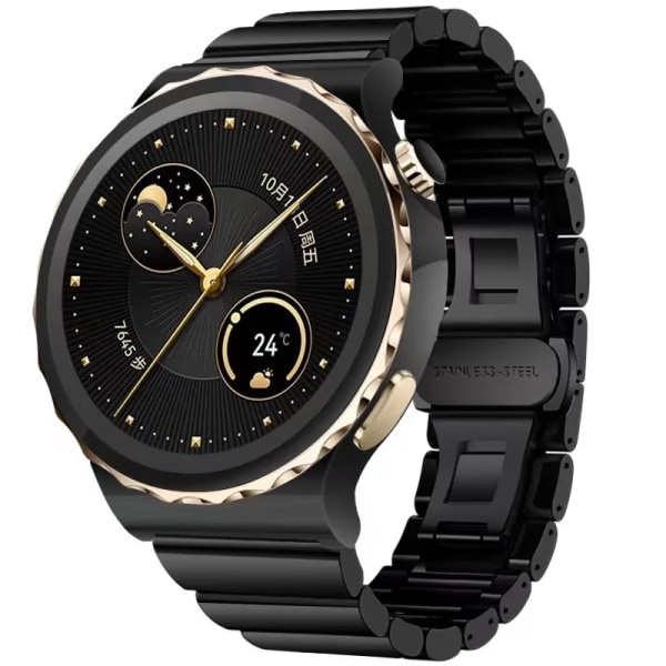 22mm20mm keramiskt band för Samsung Galaxy watch 4 5 6 Huawei Watch GT/GT3 Pro 46mm/43mm metallarmband Armband för Amazfit GTR Black A Amazfit GTR 47mm