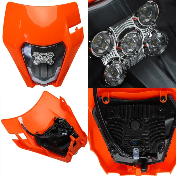 2023 Motocross Strålkastare För KTM Motorcykel Pannlampa Pit Bike Enduro Led EXC XC SX SXF EXCF XCW 125 200 300 400 B White