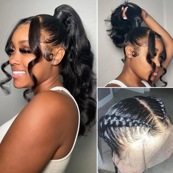 360 Helspets Body Wave Spets Front Peruker För Kvinnor Guleless Människohår Wowear 30 32 34 Inch 13x4 13x6 Loose Deep Wave Frontal Peruk 13x6 HD Lace Wig 20inches