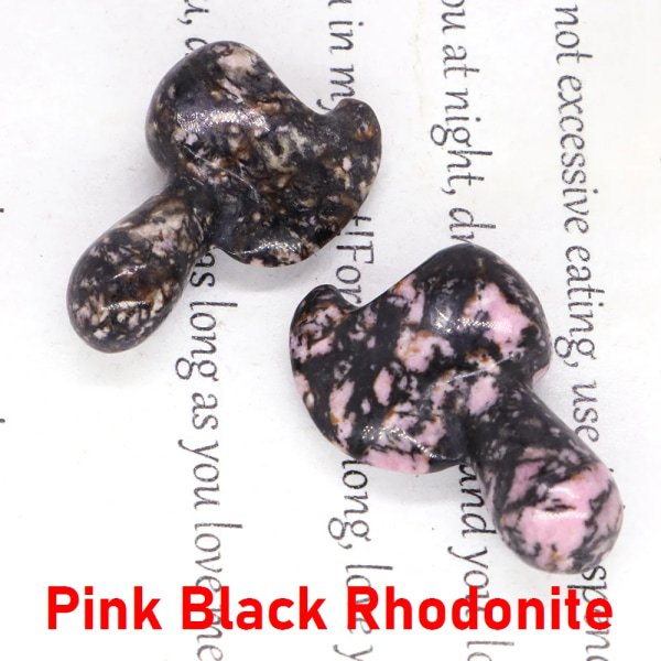 Yxa Staty Natursten Kristall Handsniden liten yxa statyett Reiki ädelsten hantverk Heminredning, julklappar souvenirer 1.2 Pink Black Rhodonite 10pcs