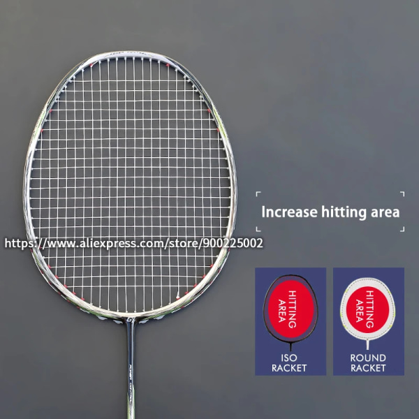 67G Ultralätt Carbon Badmintonracket 7U Offesive Typ Professionell racket Ultralätt Racquet Strings Väskor Speed ​​Sports Gym green