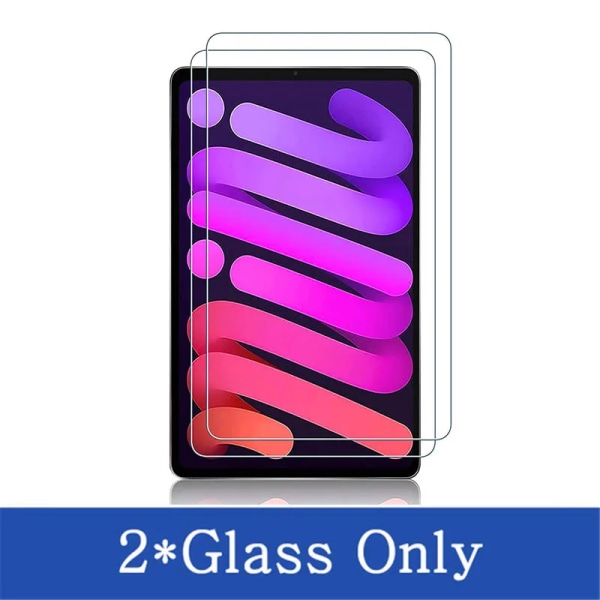 Case för Apple iPad Mini 1 2 3 4 5 6 7.9 8.3 Mini6 Mini5 Mini4 Mini3 Trifold Stativ Magnetisk Smart Cover + härdat glas iPad Mini 2 Tempered Glass