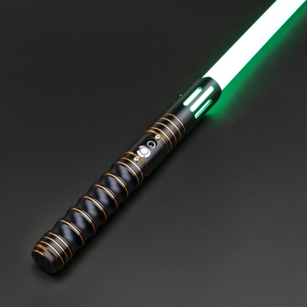 RGB Lightssaber Metal Hilt 12 färgskiftande och ljudfonter FOC Lock Up Light Sabre Cosplay Toys Blaster Laser Swords TSK-E09blacks-golds Super RGB