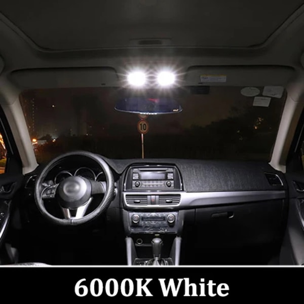 BMTxms Canbus för VOLVO V40 V50 V60 V70 V90 Wagon 1995-2019 Fordon Bil LED interiörlampa Lampor Tillbehör Kit Felfri White