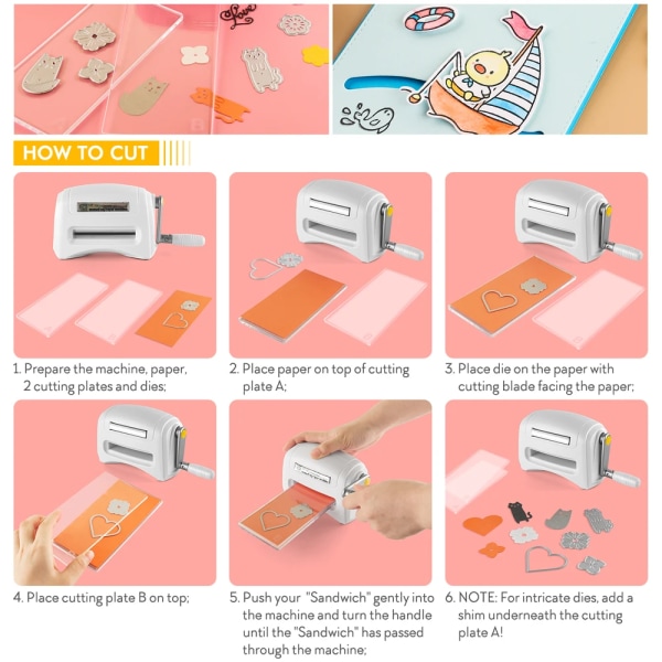 4 färger minipressningsmaskiner för scrapbooking hantverkskort tillverkning av pappersskärare stansmaskin manuellt handverktyg Blue