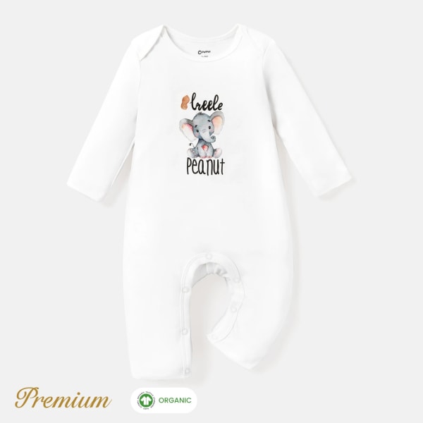 Söt Jumpsuit i ekologisk bomull för baby unisex Color-B 3-6Months