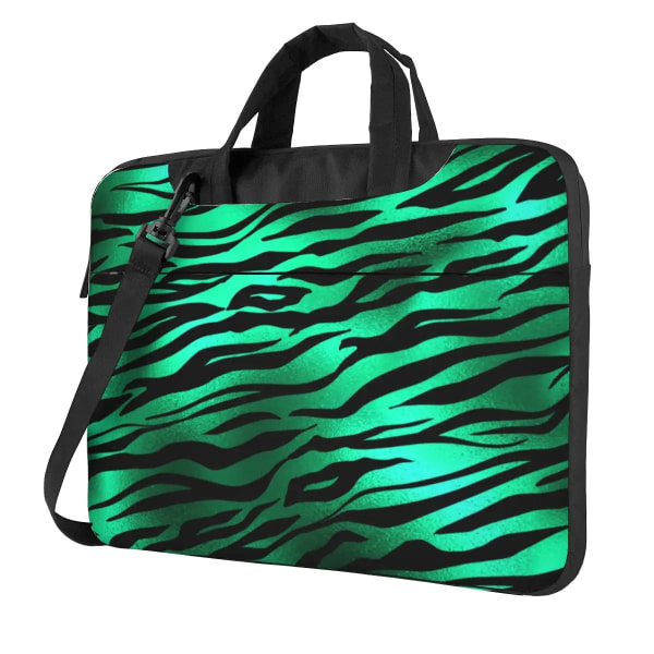 Green Tiger Print Laptopväska Roligt djur för Macbook Air Pro HP Huawei Case Business Vattentät 13 14 15 15,6 påse 3 13"