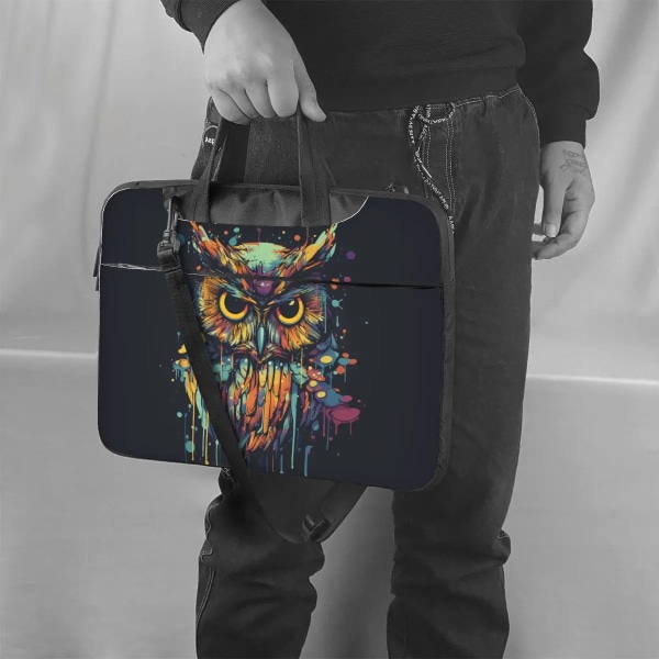 Owl Laptopväska Psychadelic Grafitti För Macbook Air Pro Microsoft Kawaii Travelmate Sleeve Case 13 14 15 15,6 Fodral As Picture 13inch