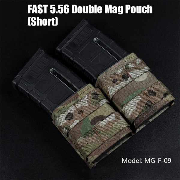 5,56 Triple Mag Pouch Tactical Double Magazine Bag för Molle System hölsterhållare Jakt Military M4 Airsoft Tillbehör MG-F-12 RG