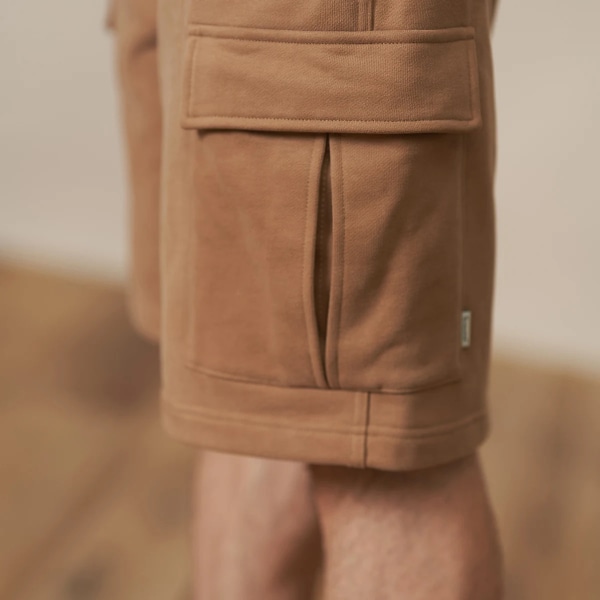 2022 Summer New Oversize Cargo Shorts Herr 410g Tungt tyg Sweatshorts Dragsko Hip Hop Byxor SL220297 Khaki S