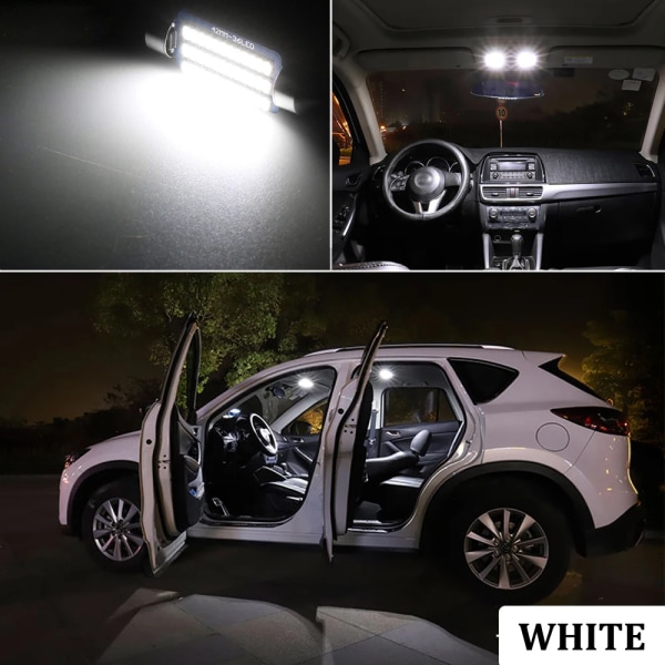 BMTxms Canbus för Subaru Forester 1998 2002 2003 2008 2009 2013 2014 2020 LED-interiörljussats Nummerskylt Lamptillbehör Warn White