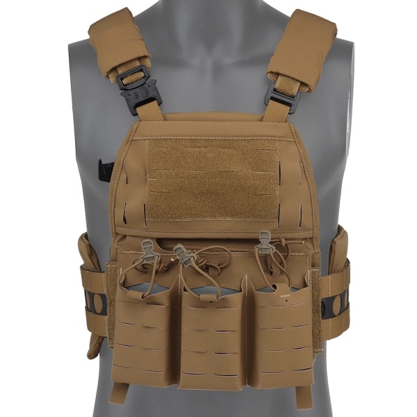 V5 PC Tactical Väst Lättvikt med Triple Magazine Poch Militärgördel PC Vattenväska Bakpanel Jaktväst Tillbehör VE-75 CB