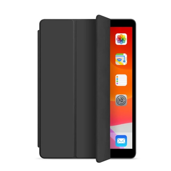 Case för Apple iPad Air 4 10.9 2020 Air4 A2072 A2316 Trifold Magnetic PU Läder Flip Coque Auto Wake & Sleep Smart Cover iPad Air 4 2020 Pure Black