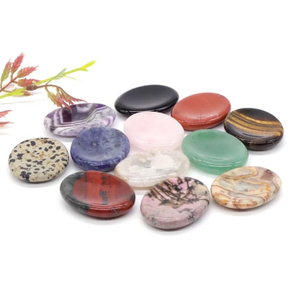 Orosten Konkav Oval Form Naturlig pärla Ametist Energi Kristall Healing Fick Meditation Fingermassage För Hälsa Partihandel Dragon Blood Jasper 5 pcs