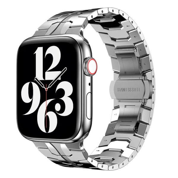Armband i rostfritt stål för Apple watch 8 7 45 mm 41 mm iWatch Ultra 49 mm 6 5 4 SE 44 mm 40 mm smart watch armband För iwatch 3 42 mm Silver For 38mm 40mm 41mm