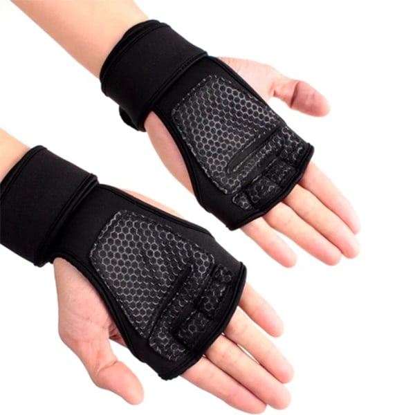 Handledsstöd Pull Up Bar Armband Herr Styrkelyft Artrit Handskar Gym Finger Sleeve Polsbrace Karpaltunnel Tyngdlyftning Black