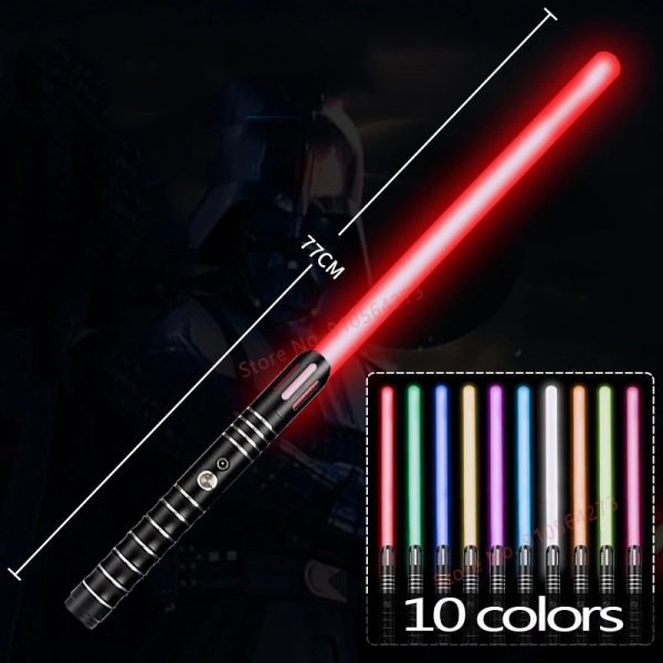 Lightsaber Rgb Laser Sword Toys 10 färger Ändra Andningsgradient Ljus Tyst läge Barn Cosplay Ljussabel för barn Presenter black 1pcs