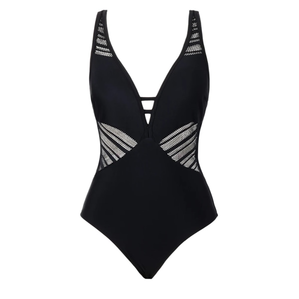 Spets Mesh Skir baddräkt i ett stycke för kvinnor Sexig dopphals Monokini Badkläder 2023 Sommarbaddräkt Strandkläder black XS