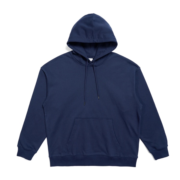 2023 Höstnya Oversize 360g Tyg Huvtröjor Herr Tvättade Enfärgade Basic Sweatshirts Plus Size Pullovers Navy Blue 1st M REC 58-65KG