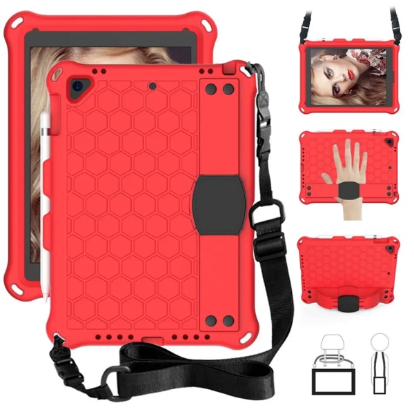 EVA för ipad 6:e generationens case 9,7" A1893 A1954 Cover barn coque för ipad air 2/air/ pro 9,7/för ipad 5:e generationens A1822 A1823 case ipad 5th Gen 2017 Red