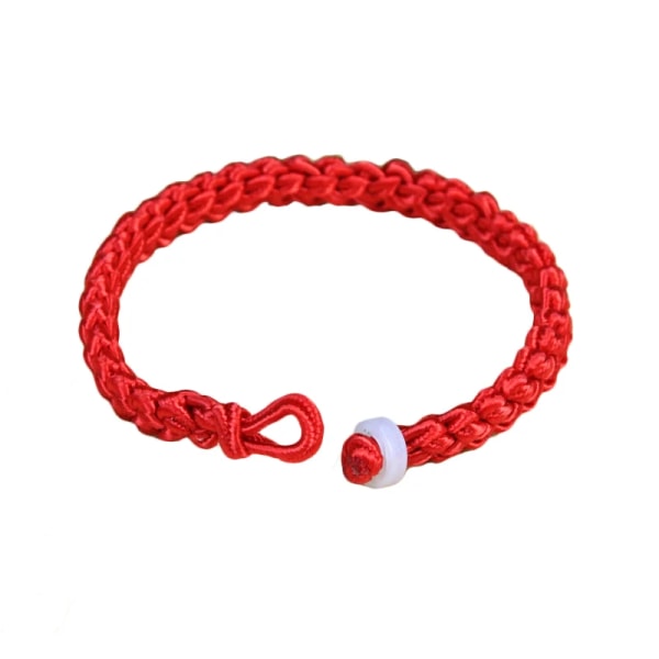 2st handgjorda röda armband Kvinnor Män Skydd Lucky Rope Armband 7 knop Justerbara röda strängar Pars vänskapssmycken Style A 1pc