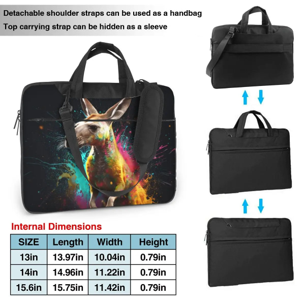 Kangaroo Laptopväska Liquid Splash Explosion Travel För Macbook Air Pro Lenovo Notebook- case 13 14 15 15.6 Mjuk påse As Picture 15.6inch