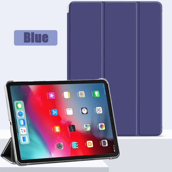 För äldre iPad 2 3 4 5 6 7 8 9 Generation Smart Wake Case iPad Air 2 3 4 5 10,9-tums Pro 11 stående case iPad 7th 10.2 inch Navy