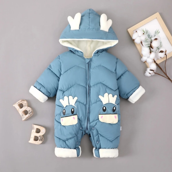 Baby Boy/Girl Hyper-Tactile 3D Design Jul Jumpsuit LightBlue 3-6Months