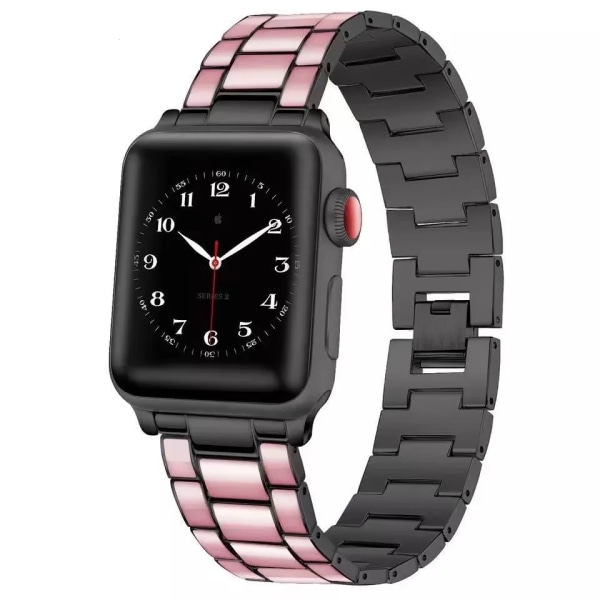 Metallrem För Apple Watch 8 7 45mm 41mm 49mm 6 5 SE 44mm 40mm Rostfritt stål Fashion Watch Armband För iwatch 3 42mm 38mm Pink black For 38mm 40mm 41mm