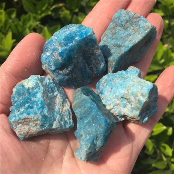 5 st Naturlig apatit Kristall Grov sten Ädelsten Oregelbunden Reiki Healing Chakra Stone Heminredningskollektion